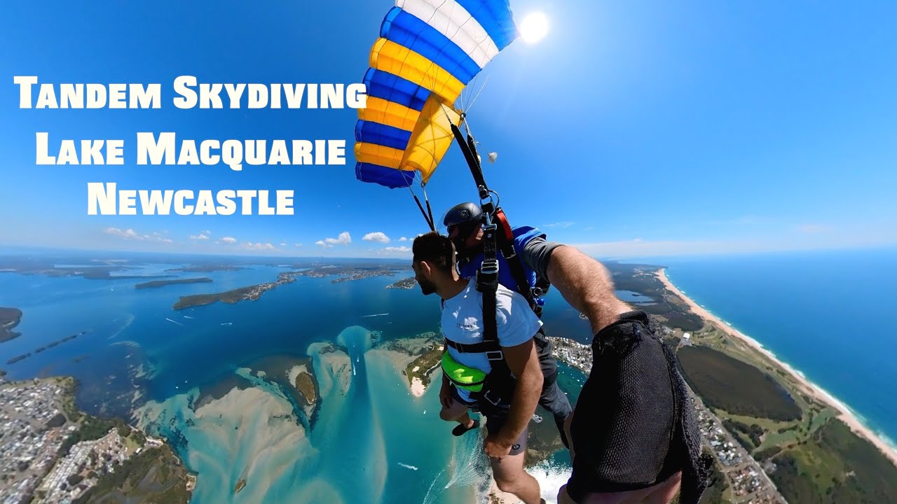 Experience skydiving over Newcastle coastline with breathtaking views.