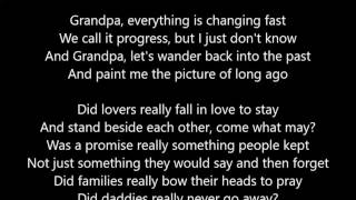 The Judds - Grandpa Tell Me &#39;Bout The Good Old Days - Lyrics Scrolling