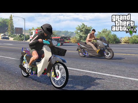 BALAP MOTOR DRAG THAILOOK VS YAMAHA XMAX MANTAP NGEBUT - GTA V MOD INDONESIA EPISODE SPESIAL