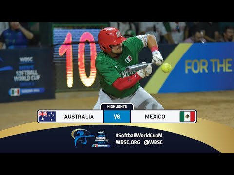 Highlights | Game 10 Australia vs Mexico | 2024 WBSC Men's Softball World Cup - Group A