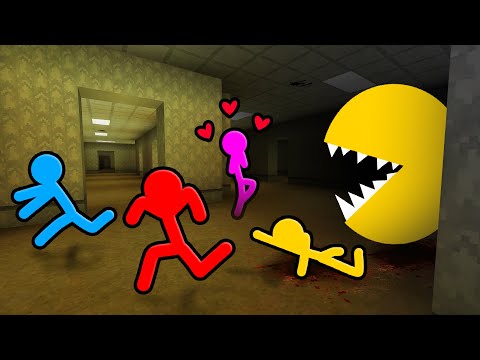 Stickman VS Minecraft: PacMan Backrooms Survival - AVM Shorts Animation