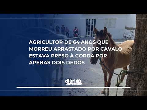 Agricultor de 64 anos que morreu arrastado por cavalo estava preso à corda por apenas dois dedos