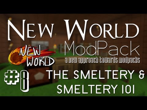 Minecraft FTB New World Mod Pack - #8 - Constructing The Smeltery and Smeltery 101