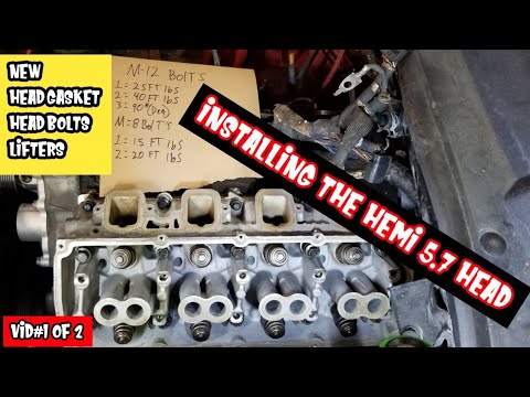 5.7 ram charger 300c HEMI head Bolt Torque Specs|hemi head gasket install|head installation