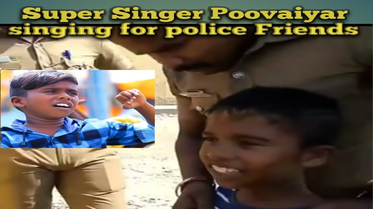 Tamil Shorts : Super Singer Poovaiyar Singing performance for Police Friends