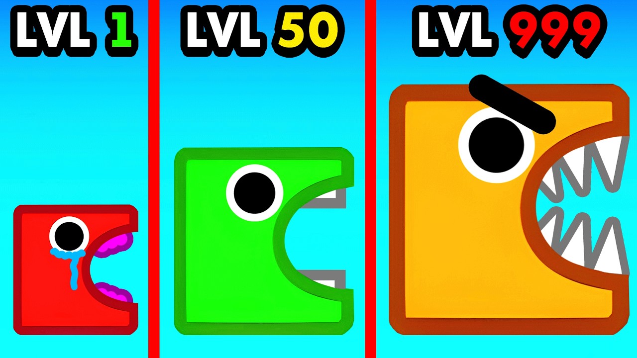 LVL 1 vs LVL 999 Eating Blocks