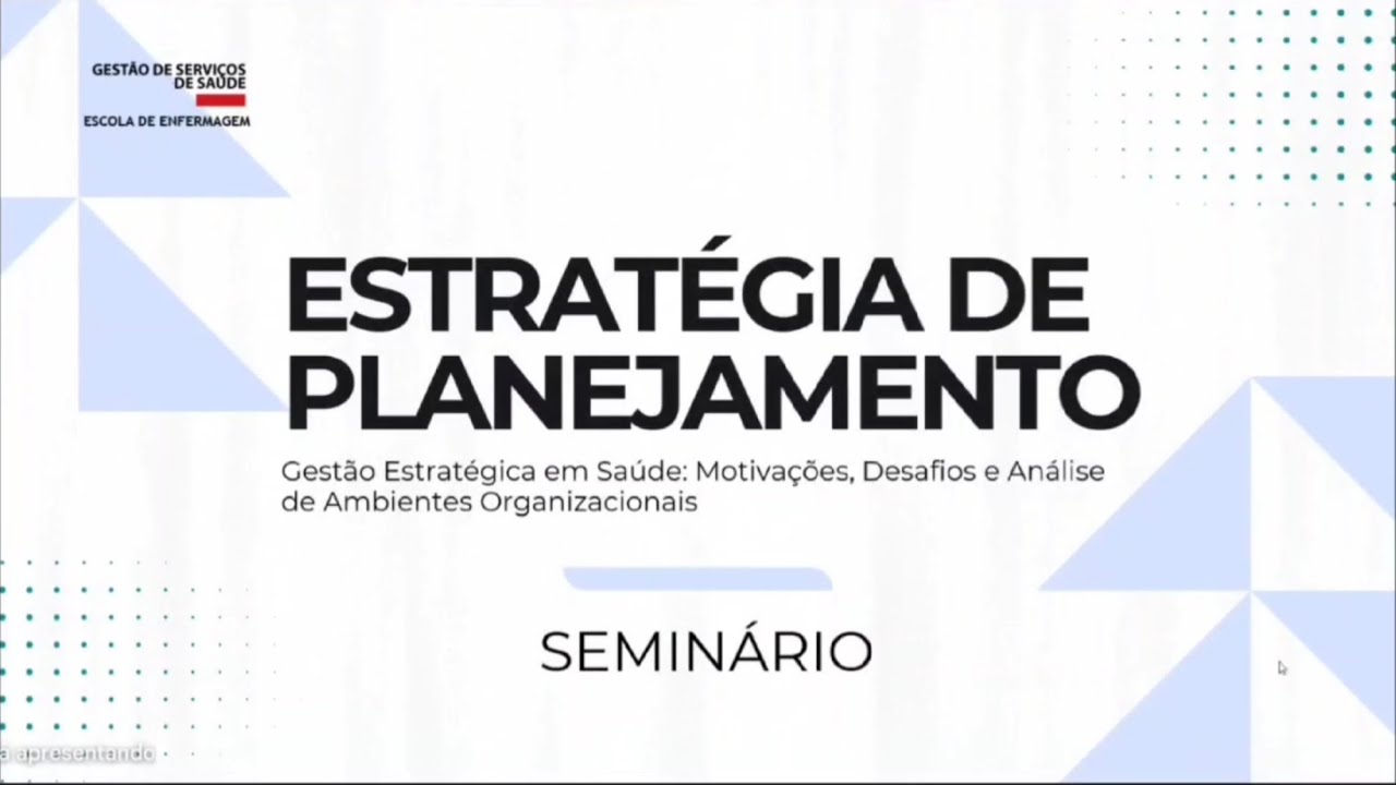 Trabalho final da disciplina "Estratégias de Planejamento" GSS UFMG