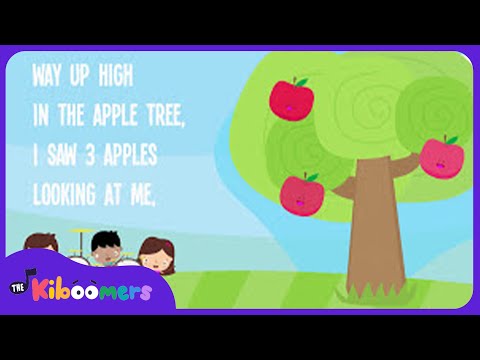 Five Apples In The Apple Tree | Kids Song Lyrics | Preschool Songs About Apples | The Kiboomers