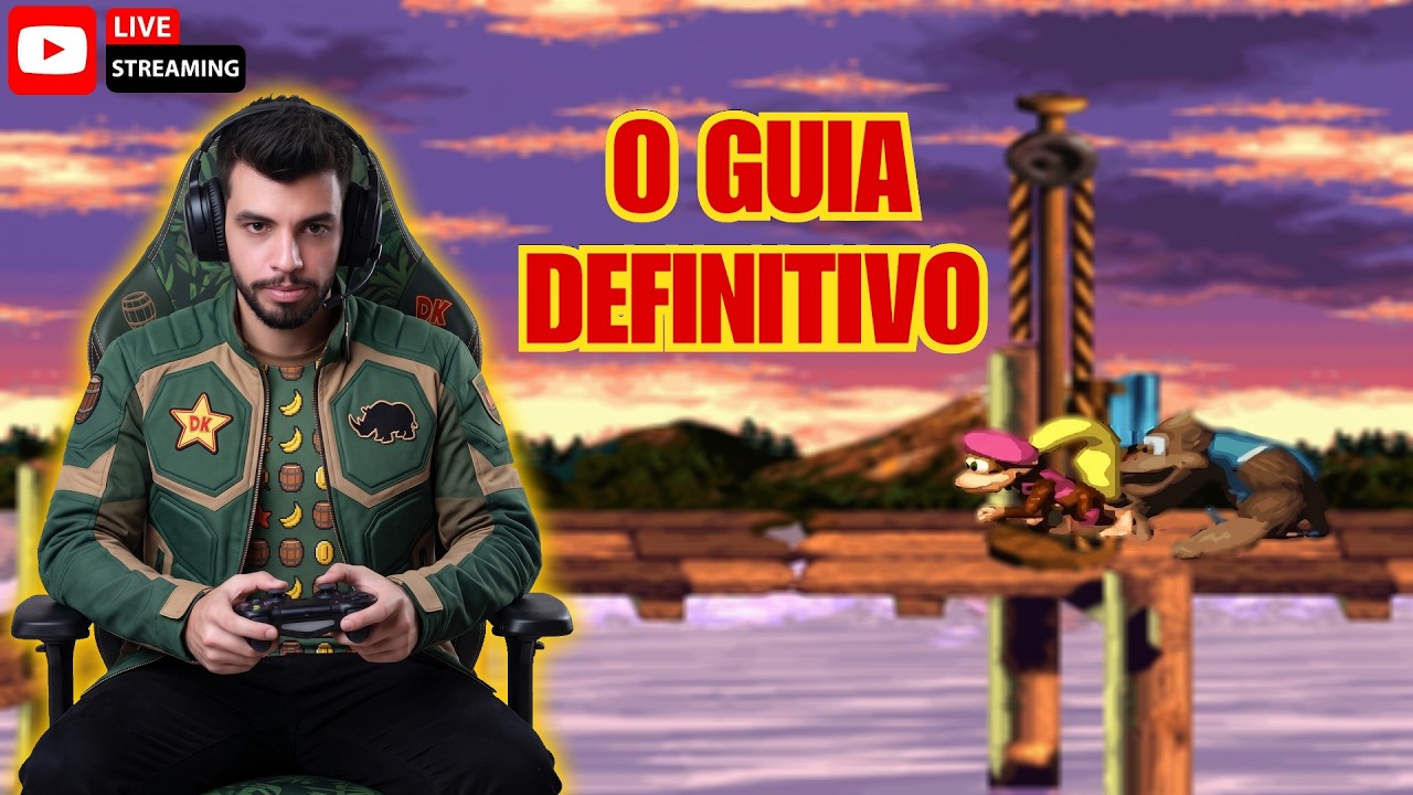 DONKEY KONG COUNTRY 3 🪕🍌ZEREI 103%!  Guia Definitivo e Facilitado (AO VIVO)