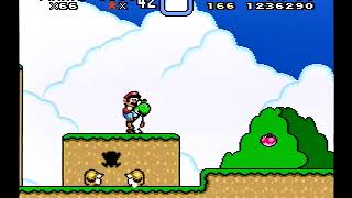 スーファミ名作　SUPER MARIO WORLD 超絶運で何とかクリア。STAGEⅣ
