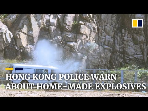 Hong Kong police carry out rare explosives demonstration