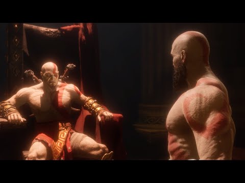 God of war Ragnarok Valhalla [ Ending Scene ] old Kratos meet young Kratos #gamescene  #gameplay