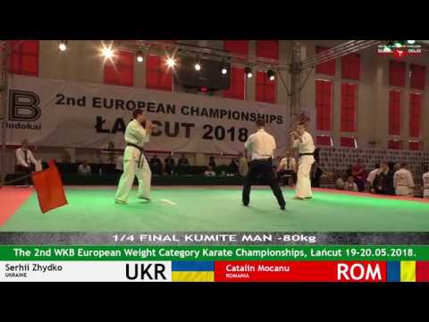 2nd WKB EC - 1/4 -80 kg Serhii Zhydko UKR - Catalin Mocanu ROM