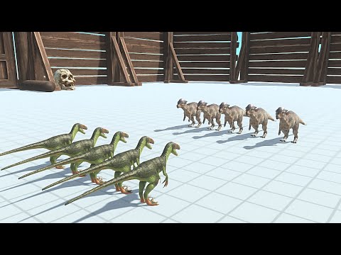 5 VS 5 CARNIVORE DINOSAURS VS HERBIVORE DINOSAURS - Animal Revolt Battle Simulator