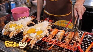 Amazing! Grilled Giant River Prawns | Seafood Market in Bangkok Thailand