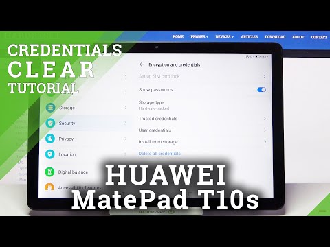 How to Clear Credentials on HUAWEI MatePad T10s - Clear All Licenses