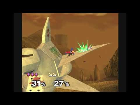SSBM Falco (Red) vs Fox (Blue)