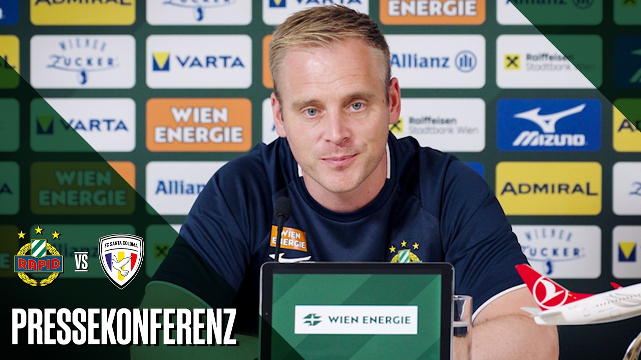 Pressekonferenz vor dem Rückspiel gegen den FC Santa Coloma