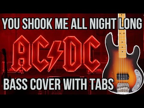 You Shook Me All Night Long | Bass Cover With Tabs | ACDC | Cliff Williams