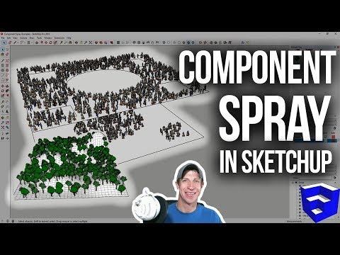 RANDOM COMPONENT PLACEMENT IN SKETCHUP with Compo Spray