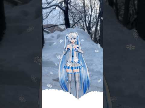 雪の中で「SHIAWASE FOR YOU!」を雪ミクが踊ってみた！