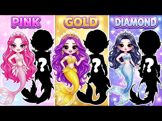 Huntrix & Saja Boys: Pink vs Golden vs Diamond Mermaid Couple Contest! | DIY Fashion Paper Dolls SDDEFAULT Thumbnail