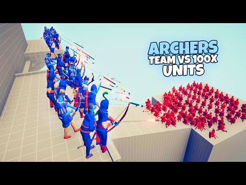ARCHERS TEAM vs 100x UNITS | TABS Gameplay