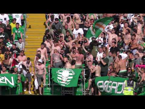 Celtic 4 - Standard Liege 1 - Green Brigade "Taps Aff" Display for LGBTI  Pride Glasgow - 14 .07.18
