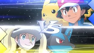 Ash vs Korrina full battle(pikachu Vs Mega Lucario)