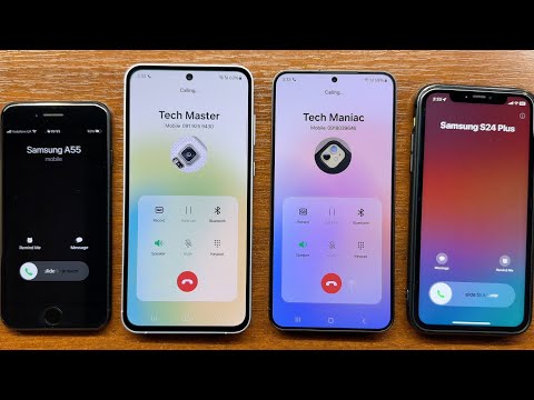 Samsung A55, S24+ Normal vs Vibration No Caller ID Incoming Call. iPhone 7, 11 Outgoing Call