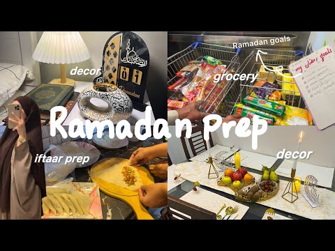 Ramzan prep vlog 🌙 | Grocery haul, Goals & decor