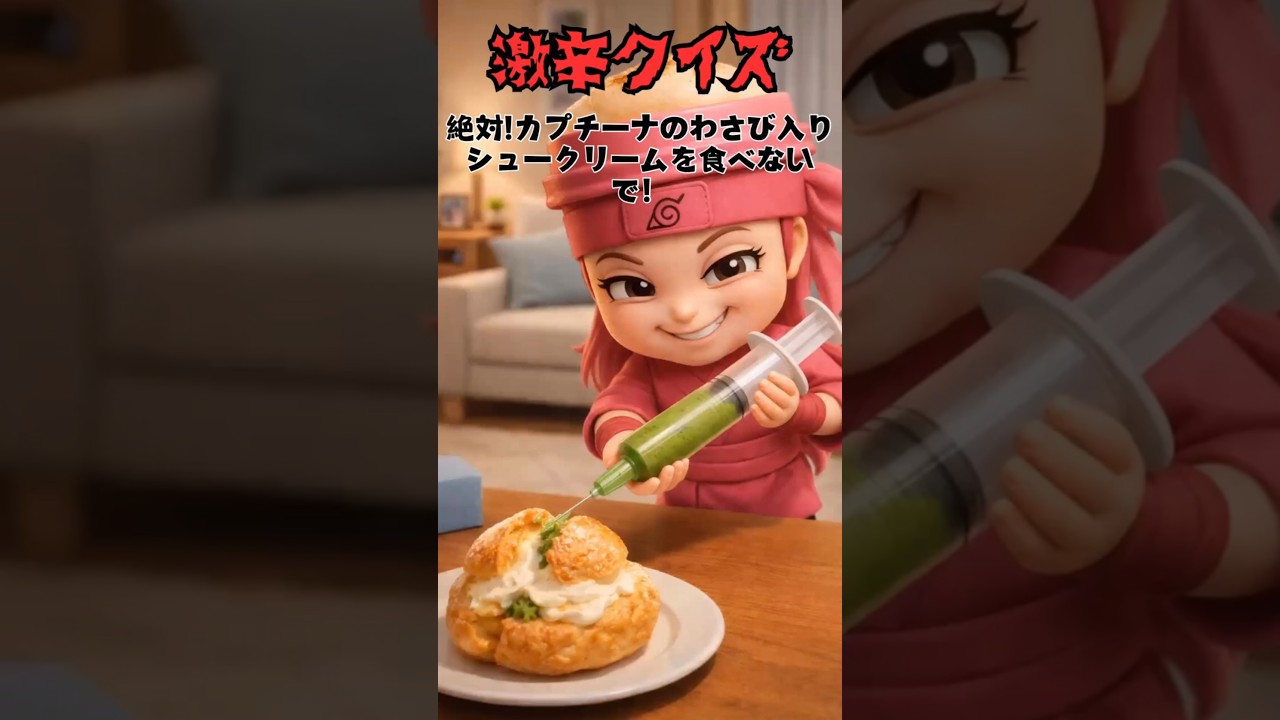 【ブレインロットクイズ】絶対!カプチーナのわさび入りシュークリームを食べないで！#クイズ​​  #暇つぶし #脳トレ #shorts