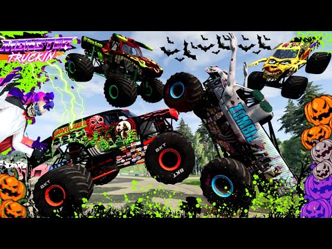 Monster Jam INSANE Racing, Freestyle and High Speed Jumps #25 | BeamNG Drive | Grave Digger