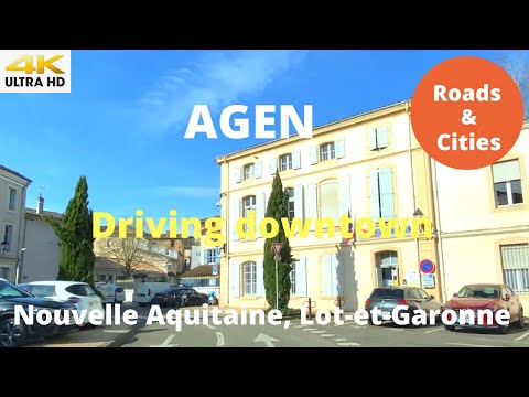 AGEN 4K - Driving Downtown - Nouvelle Aquitaine