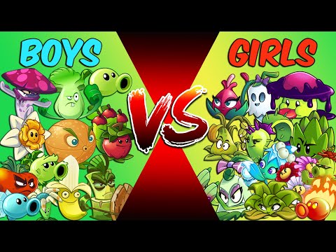 Team BOY vs GIRL - Who Will Win? - PvZ 2 Plant vs Plant - Plantas versus Zombies