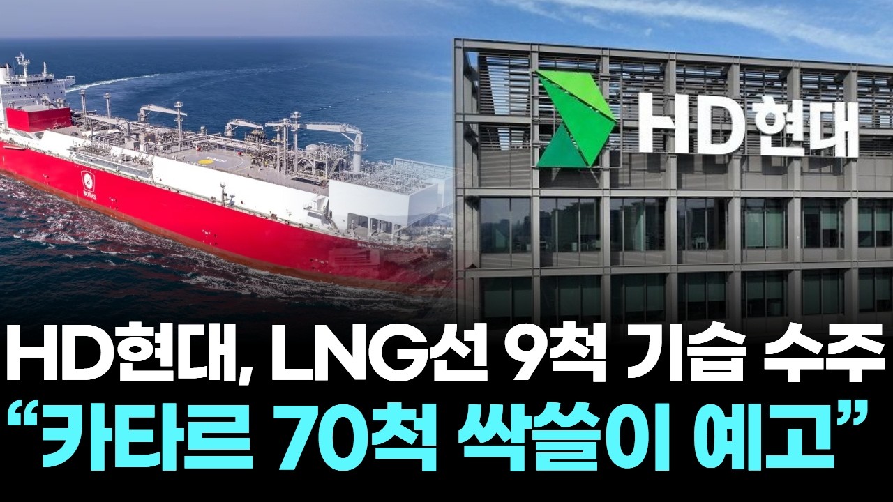 HD현대, LNG선 9척 기습 수주…“카타르 70척 싹쓸이 예고”