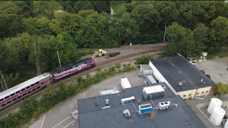 Track Work Begins on the MBTA Needham Line