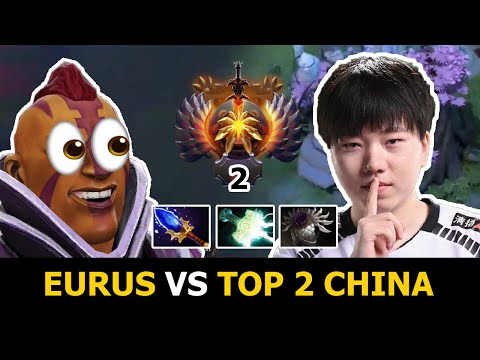 HOW TO SHOW EURUS NEW MID HERO VS TOP 2 CHINA IN RANK - CARRIES EVEN AM DOTA 2