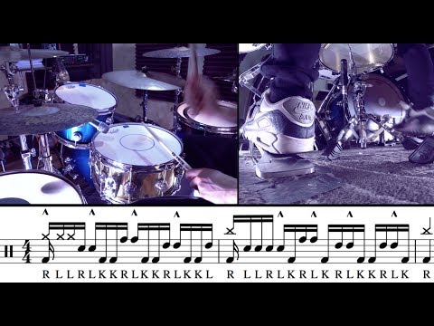 Drum Lesson - Linear Gospel Chop #2 - Fabio Vitiello