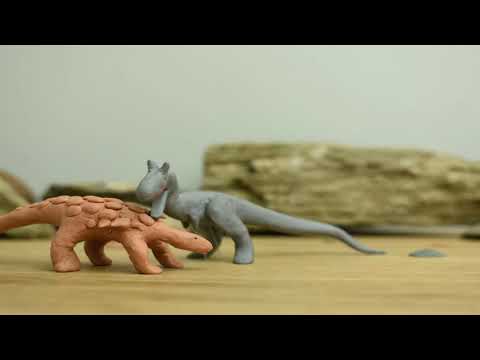 Edmontonia vs Carnotaurus | Clay dinosaurs