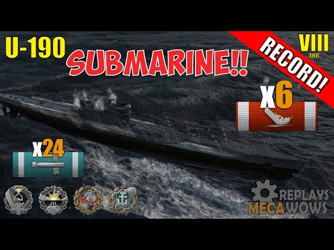 Submarine U-190 6 Kills & 134k Damage | World of Warships Gameplay