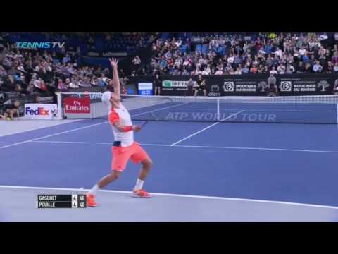 2017 Lucas Pouille serve