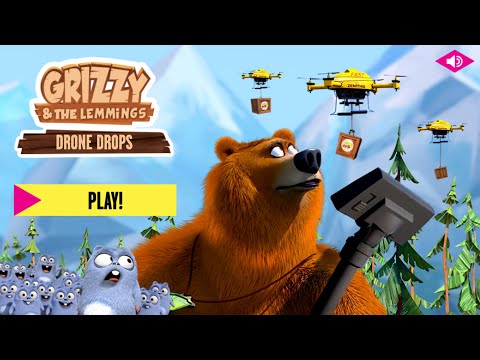 Grizzy and the Lemmings: Drone Drops GamePlay