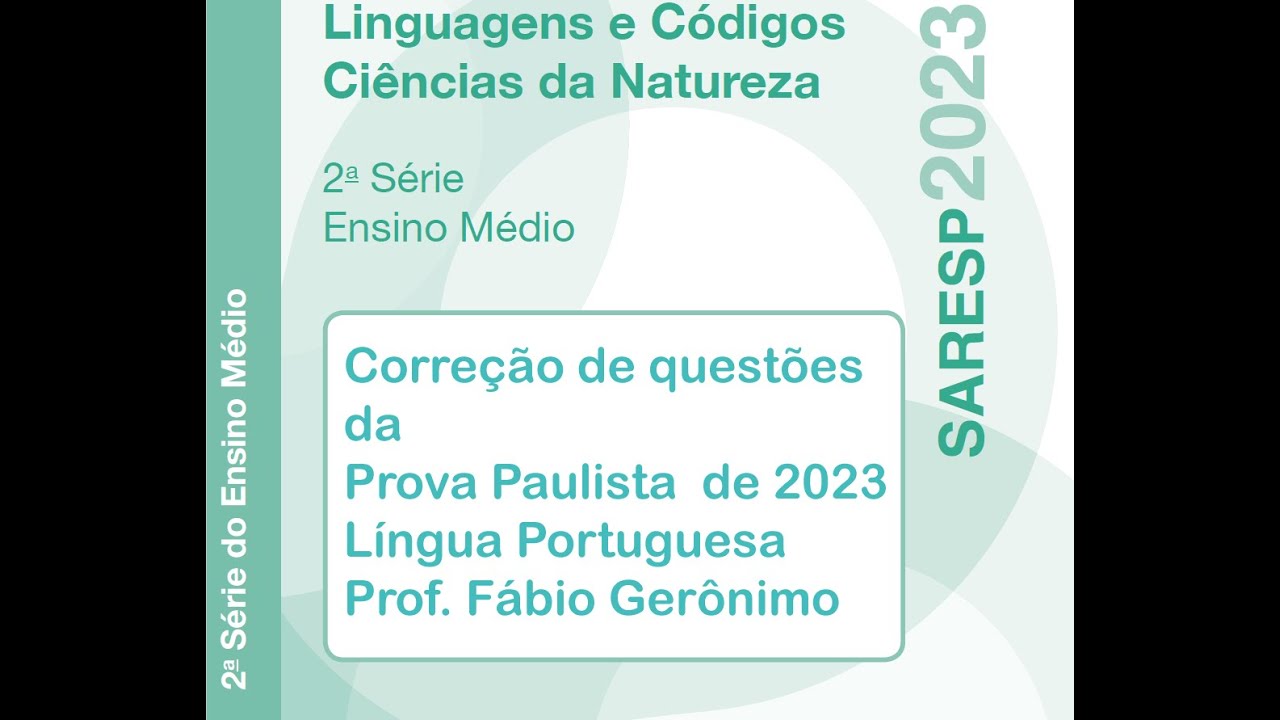 Correção SARESP - Prova Paulista 2023 - Língua Portuguesa