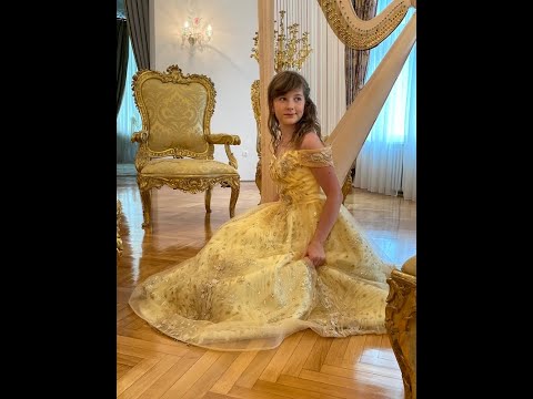 A. Zabel: La Source, Op. 23,  Evelin Greblo, harp, 10 years old