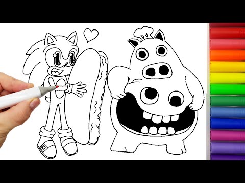 Sonic Coloring Pages Sonic the hedgehog Sonic 2  Sonic 3  Sonic Prime Sonic exe COLORING draw