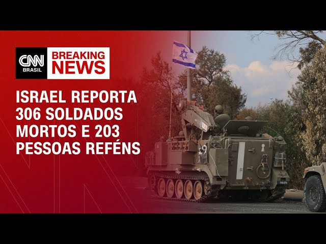 Israel reporta 306 soldados mortos e 203 pessoas reféns | CNN NOVO DIA