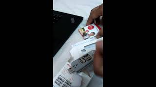 Unboxing New airtel 4g dongle and inserting memory card and sim card to it