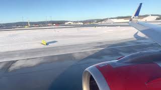4K | SAS A320 NEO takeoff Oslo Airport