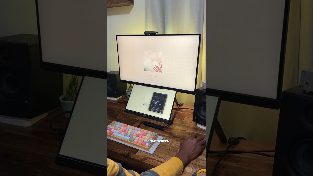 Use the Arzopa monitor as your second screen! #tech #monitor #arzopa #z1fc #desksetup #gaming